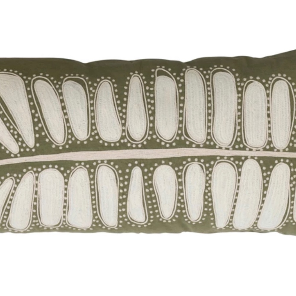 Creative coop leaf lumbar pillow